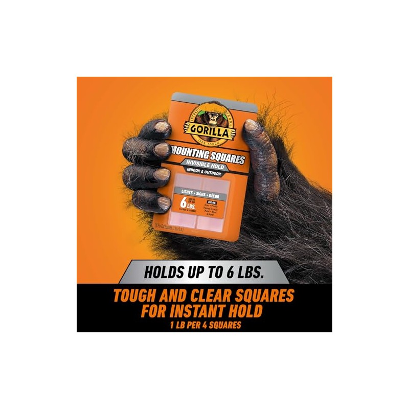 Gorilla Tough & Clear - Cuadros de cinta de doble