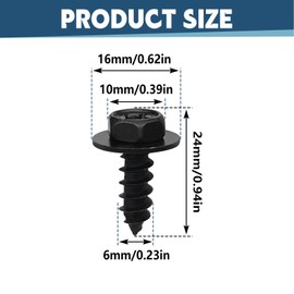 Icyhaws 30 Pieces Fender Liner Screws Bolts Bumper Cover Splash Shield Mud Guard Clips Compatible with Toyota Lexus Camry RAV4 Highlander Prius Avalon ES300h GS350 Tacoma Tundra 90159-60498