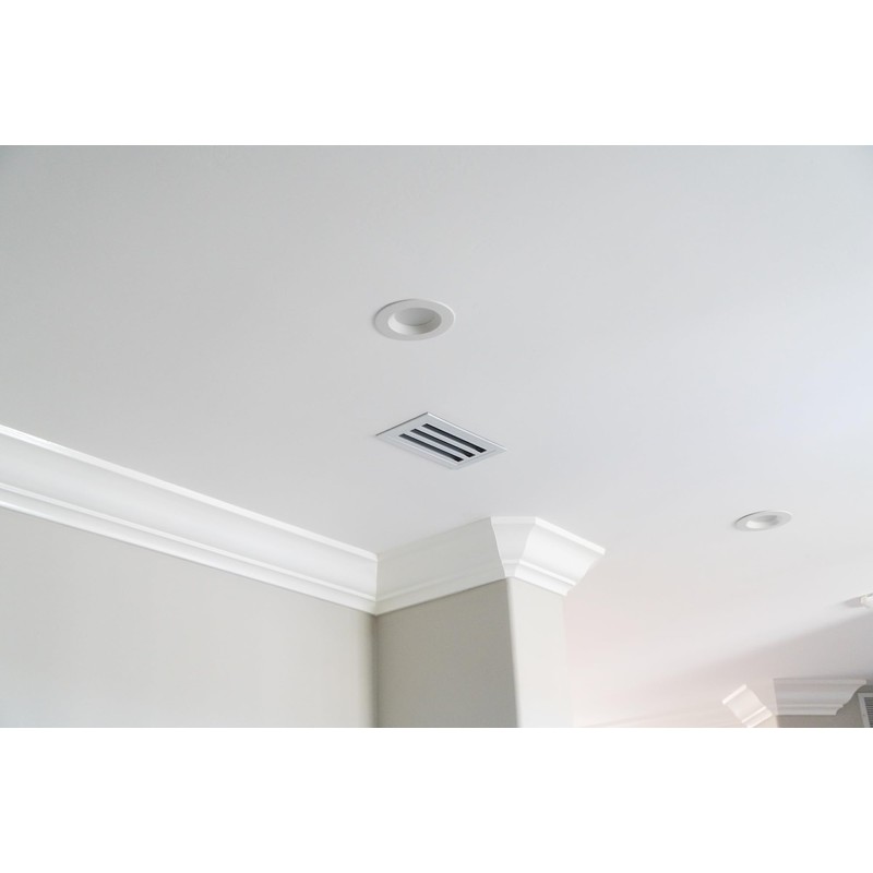 QuietCool 14x8 Modern Design AC Grille - Aluminum White -