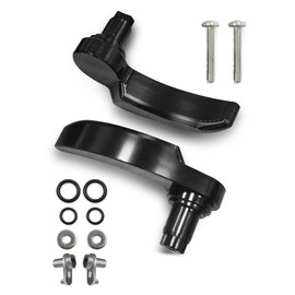 FLYINGWING Black Aluminum Lid Lifter Saddle Bag Locking Kit Handle Lever Compatible with Harley Davidson 2014-2023 Touring Street Glide, Road King, Road Glide, Electra Glide Ultra