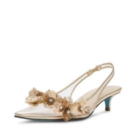 Betsey Johnson Women's Robin Pump, Gold, 8