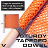 VULCAN Safety Flags With Border - Bright Orange - Mesh