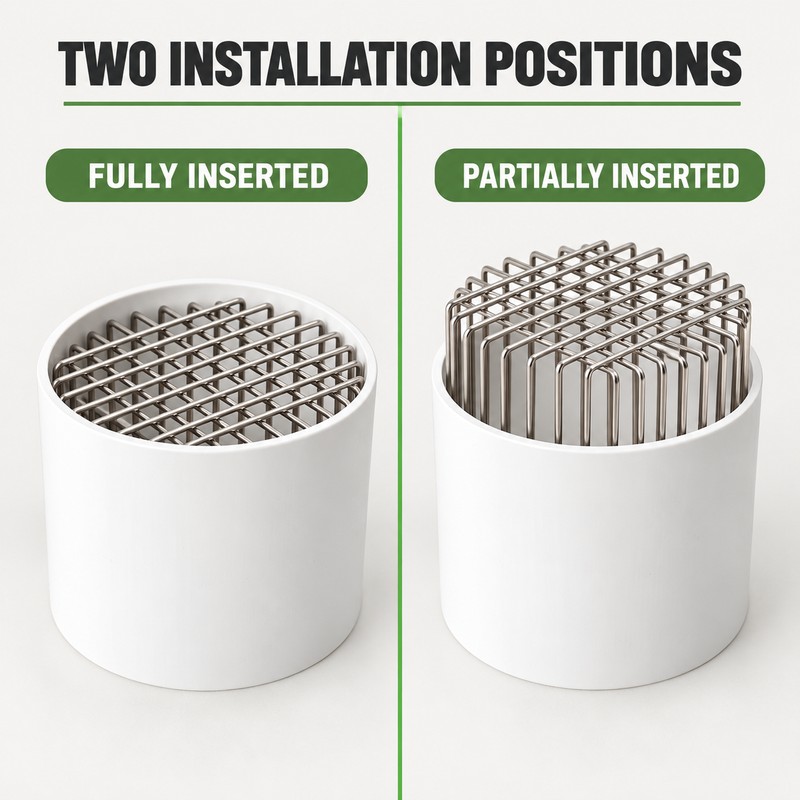 Stainless Steel Downspout Drain Guard, 50/75/110/160mm Anti-Clog Leaf Strainer