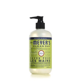 Mrs. Meyer's Clean Day Liquid Hand Soap, Cruelty Free and Biodegradable Hand Wash Made with Essential Oils, Lemon Verbena Scent, 370 ml Soap Pump Bottle