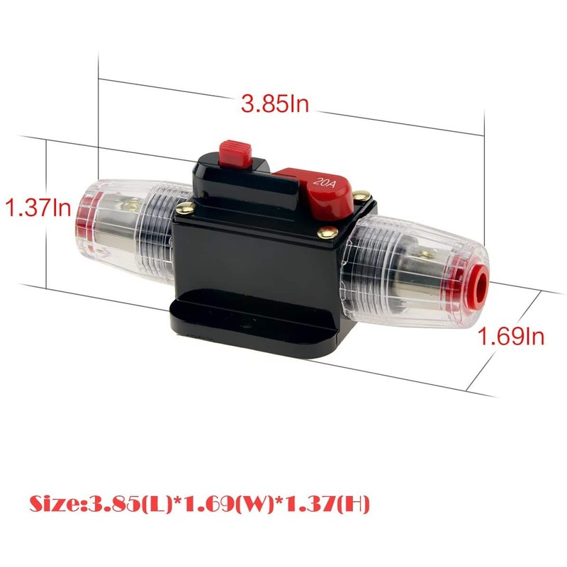 Absolute ICB-200 200 Amp Agu Fuse Holder Built-in Circuit Breaker
