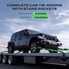 Trekassy Car Tie Down Straps for Trailers with Stake Pocket