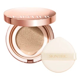 Skintific Cushion Base Maquillaje Ligero Cobertura Media Tono Vainilla