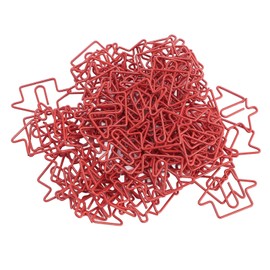 Fancy Paper Clips, Fancy Paperclips 100Pcs Multifunctional for Organizing Marking for Students Teachers (Red)