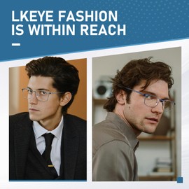 LKEYE Nearsighted Glasses Men Women Blue Light Metal Short sighted Spring Hinge Distance Myopia Near-sighted Eyeglasses (NOT READING GLASSES) LK6072 Gun -2.0 x