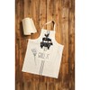 Mud Pie 34" x 27" 12" Spatula, Apron Set, CREAM