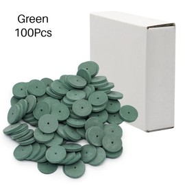 100Pcs/Box Dental Silicone Rubber Polishing Grinding Wheels, Rotary Tool Lab Jewelry Polishing Disc Burs 2.35mm Shank Mandrel 4Types (Fine)