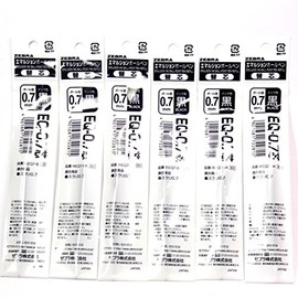 Zebra EQ-0.7 Black Emulsion Ink Refill (REQ7-BK), for Surari 0.7 (BN11), × 6 Pack/total 6 pcs (Japan Import) [Komainu-Dou Original Package]