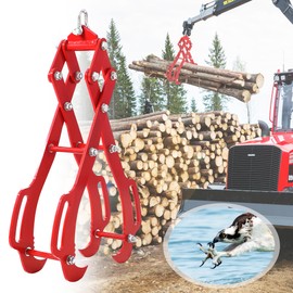 GarveeLife 36In Log Lifting Tongs with 4 Claw Timber, Heavy Duty Logging Grabbler, Anti-Slip Wooden Tongs, Steel Log Lifting Tongs for Tractors, Skidders, Firewood, Lumber Skidding Grabber