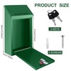 Metal Donation Box Locking Suggestion Box with Slot and Lock
