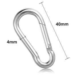 Boxcute 15 Stck Karabinerhaken verzinkt, 40mm x4mm belastbar Karabinerhaken Schlsselanh?nger,Karabiner mit Federhaken,Schnellverschlusskarabiner,fr Rucksack, Hundeleine, Camping, Reisen, Wandern etc