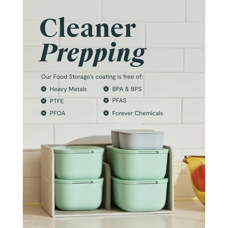 Caraway 2pc Glass Food Storage Set - 2.6 Cup Food