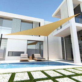 Tronssien Triangle 16'x16'x16' Sun Shade Sail, 95% UV Blockage Canopy Awning for Outdoor Patio and Garden, Yard Activities