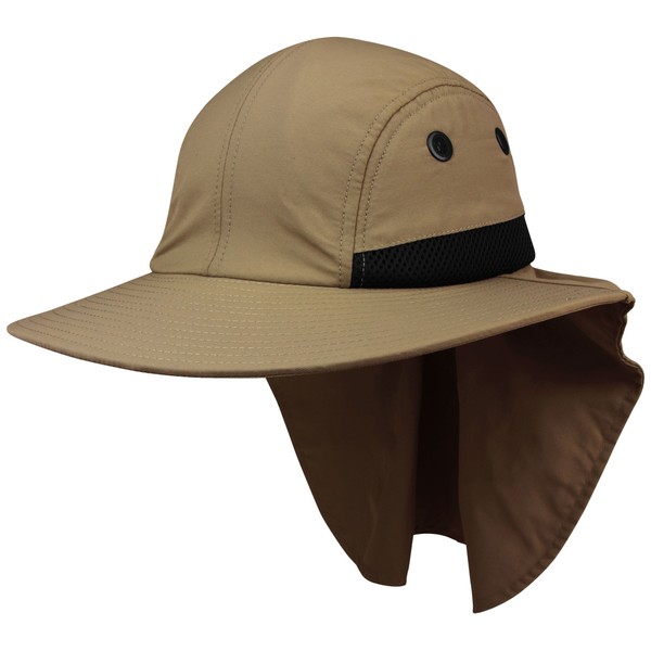 Juniper Large Bill Flap Cap, One Size, Khaki