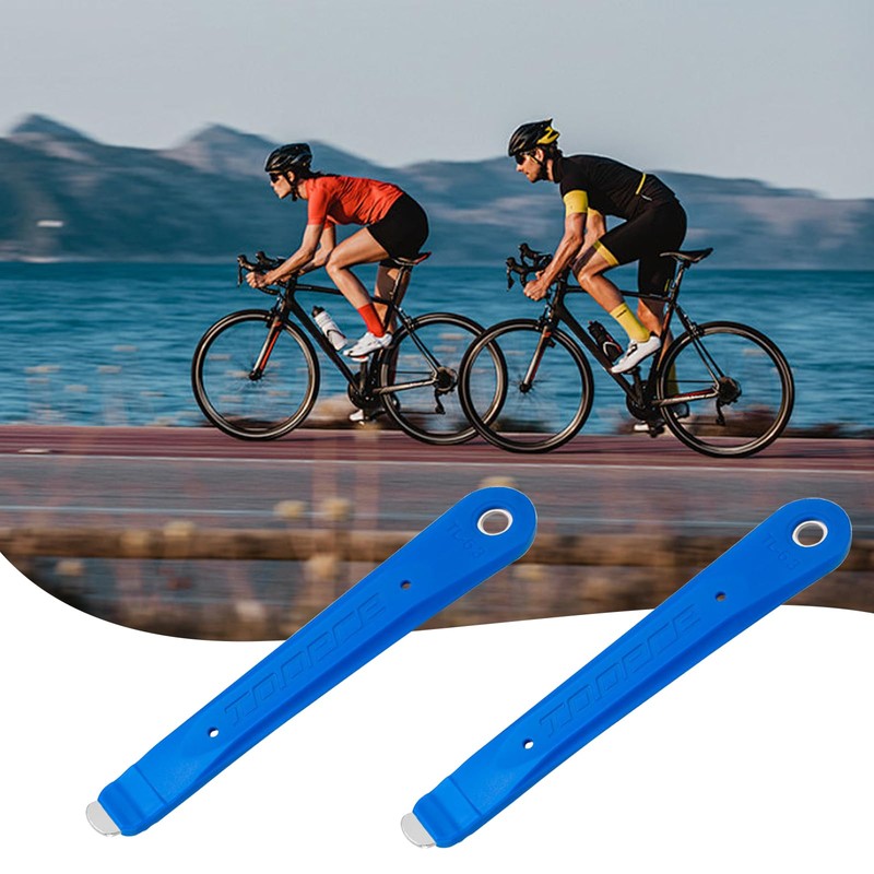 Oiieco 2Pcs Bicycle Tire Lever Tyre Spoon Changing Tool, Steel-Core