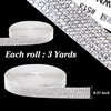 MLGDA White Self Adhesive Crystal Rhinestone Strips Diamond Ribbon Bling