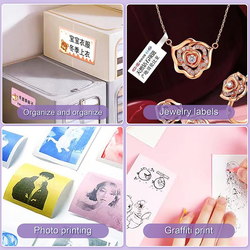 Mini Printer Stickers 20 Rolls Thermal Paper for Children's Camera,
