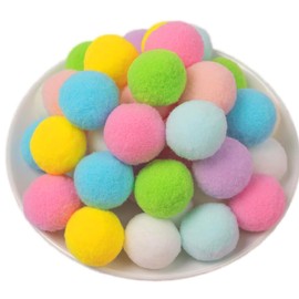 100 Pieces Pom Poms Assorted Colors, 1.2 inch Large Craft Pompoms, Soft Fluffy Puff Balls for DIY Arts and Bulk Craft Making Decorations Supplies (Multicolor Series, 3 cm / 30 mm)