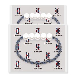 annieu Pearl Annu 2 Piece Set | Hair Elastic / Hair Accessories/ Bracelet / Annu [Hairdresser Designed] (Pearl Gray Set)