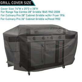 ZJYWSCH Griddle Cover for Blackstone Culinary Pro 36" Griddle 1902 2154, Culinary Pro 28" Cabinet w/Air Fryer 1916, ProSeries 28 inch XL Rangetop Griddle 1845 1963 2008 Range Top