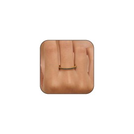 GlameVibe Birthstone Rings For Women, 14K Gold Plated Stackable Cubic Zirconia Stainless Steel Birth Stone Ring To My Daughter/Mom Birthday Unique Gifts Jewelry (09-GOLD-Sep., 6)