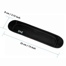 ZINZ Ultra Thick & Breathable Universal Shoulder Pad Cushion for Bag, Long & Comfort, Black