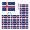 Womaha 30 Sheets Iceland Flag Temporary Tattoos Fans Face Tattoo