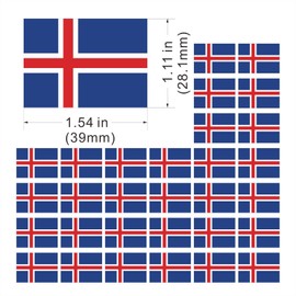 Womaha 30 Sheets Iceland Flag Temporary Tattoos Fans Face Tattoo Stickers for Adults Kids Group Activity Props