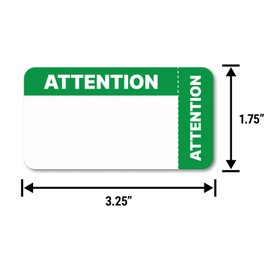1500 Labels, Green, Medical Attention Stickers for Folder File Charts - MAP5200 Blank Labels (3.25 x 1.75 Inch) for Emergency Rooms, Veterinarians, Medical Recorders - TUCO DEALS