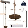 Yangbaga Wooden Round Disc Rope Swing 51”-73” Adjustable Climbing Rope