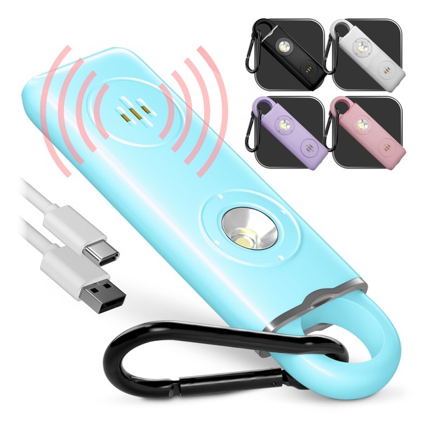 Personal Safety Alarm Keychain for Women Protection – USB Rechargeable