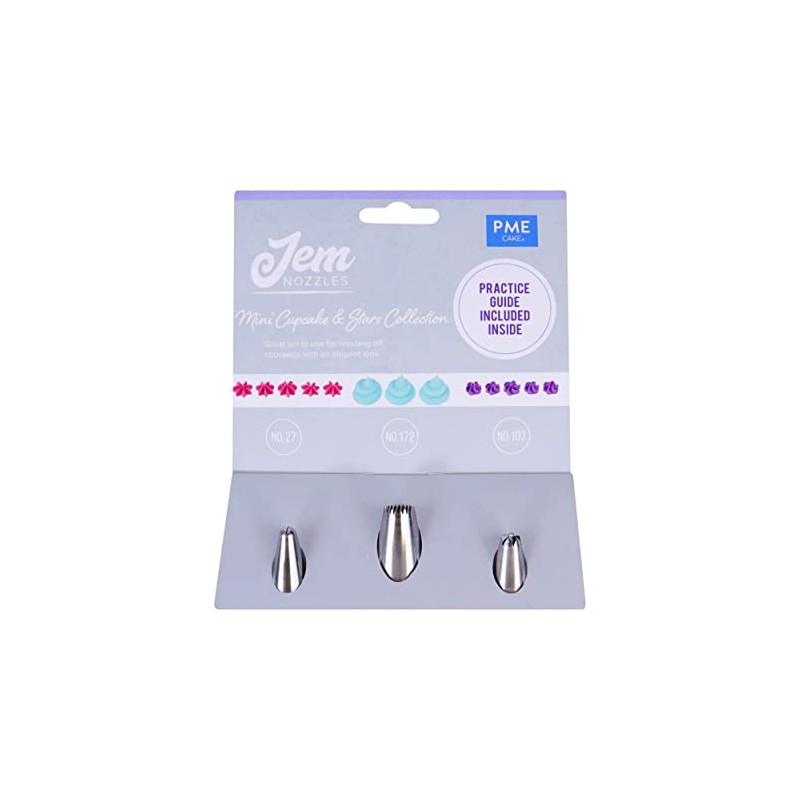 PME NZ1007 Jem Nozzle Set - Mini Cupcakes & Stars