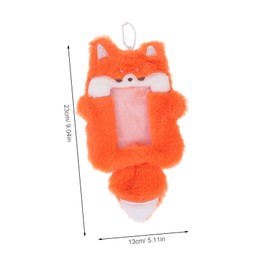 Operitacx Plush Keychain Pendant Photo Card Holder with Id Badge for Backpack Accessory