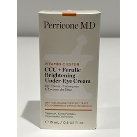 PERRICONE MD Vitamin C Ester CCC+ Ferulic Brightening Under-Eye Cream 0.5 Oz~NIB