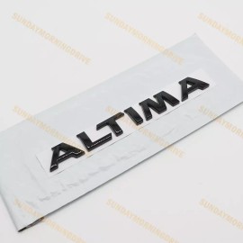 Unbranded Gloss Black New For N.issan Altima Midnight Edition Flat Rear Emblem Decal Badge