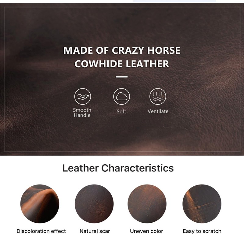 Contacts Full Grain Leather A5 Binder Portfolio 6 Ring Binder