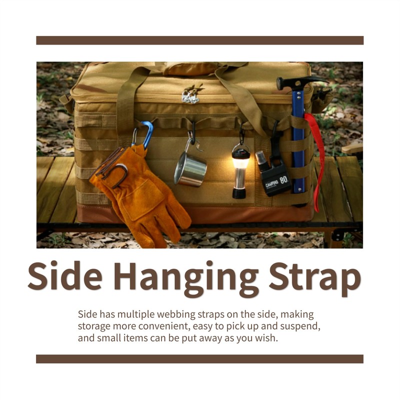 Tactical Camping Storage Bag, 30L Collapsible Bag with 3 Adjustable