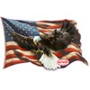 Worn American Flag Bald Eagle Decal (36" x 24")