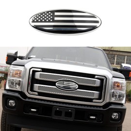 HHLOU 9 Inch Ford American Flag Emblem,Front Grill Rear Tailgate Oval Emblem Fit for Ford 04-14 F150/11-14 Edge/11-16 Explorer/06-11 Ranger/07-14 Expedition.
