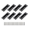 Ravinte 8 Pack Black Sliding Closet Door Handles Black Flush
