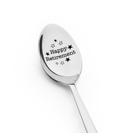 Happy Retirement Gifts Spoon for Friend Leaving Gifts for Boss Colleagues Going Away Gift for Co Worker Goodbye Gifts for Teachers Coffee Tea Spoon for Nurse Retirement Gift for Women Men