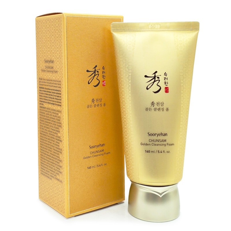 Suryeohan Cheonsam Golden Cleansing Foam 160ml / 수려한 천삼 골든