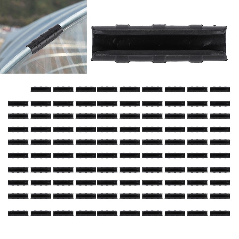100pcs Greenhouse Frame Pipe Clip Clamp Garden Film Sunshade Net