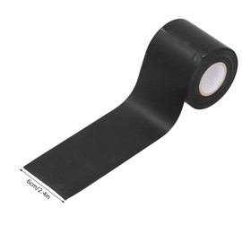 Pack of 5 Pipe Wrap Tape, 6 cm Wide Air Conditioning Pipe Tape, PVC, Oil-Resistant Pipe Protective Tapes (Black)