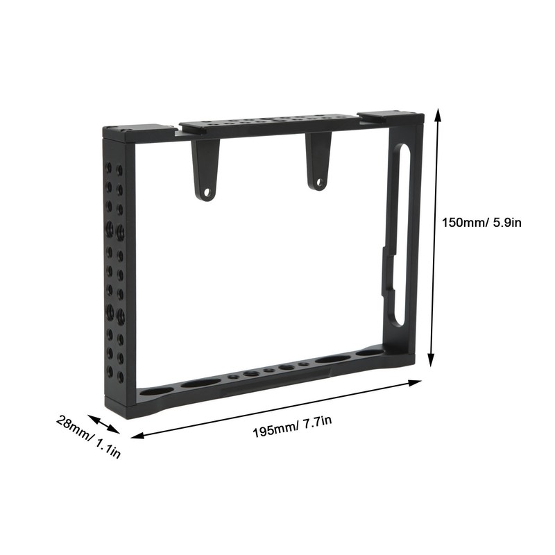 Monitor Cage Aluminum Alloy Multi 1/4 3/8 Holes Professional Camera