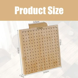 Wooden Crochet Blocking Board,Blocking Mats for Knitting with 15 Stainless Steel Rod Pins,Blocking Timber for Crochet Knitting and Crochet Projects,19.5x19.5x2 CM